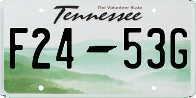 TN license plate F2453G