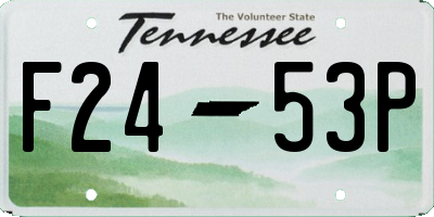 TN license plate F2453P