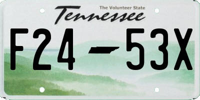 TN license plate F2453X