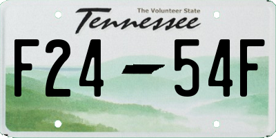 TN license plate F2454F