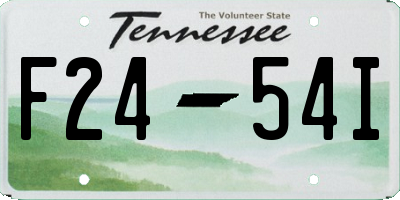 TN license plate F2454I