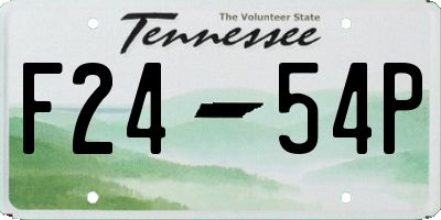 TN license plate F2454P