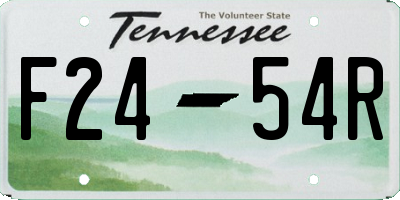TN license plate F2454R