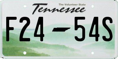 TN license plate F2454S