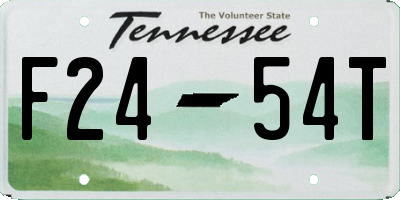 TN license plate F2454T