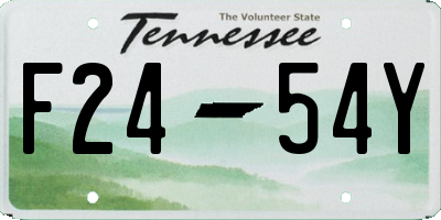 TN license plate F2454Y