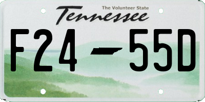 TN license plate F2455D