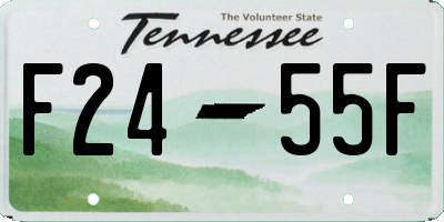 TN license plate F2455F