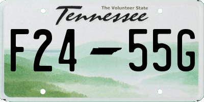 TN license plate F2455G
