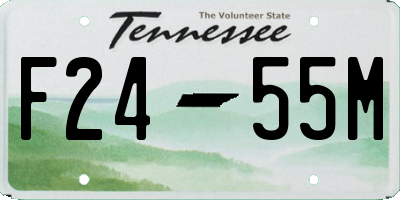 TN license plate F2455M