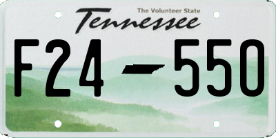TN license plate F2455O