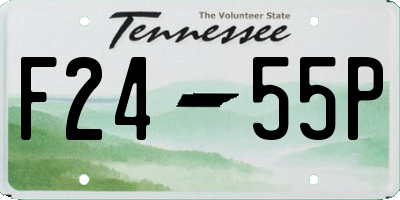 TN license plate F2455P