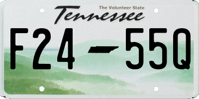 TN license plate F2455Q