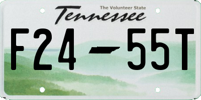 TN license plate F2455T