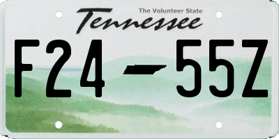 TN license plate F2455Z