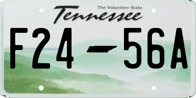 TN license plate F2456A