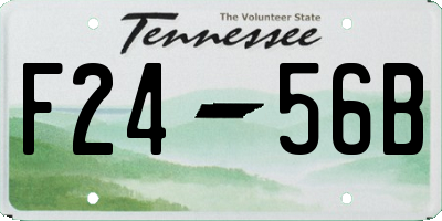 TN license plate F2456B