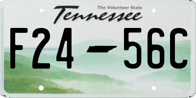 TN license plate F2456C