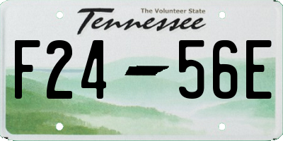 TN license plate F2456E
