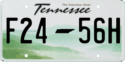 TN license plate F2456H