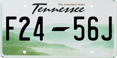 TN license plate F2456J