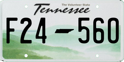 TN license plate F2456O