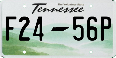 TN license plate F2456P
