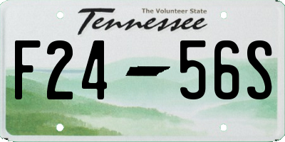 TN license plate F2456S