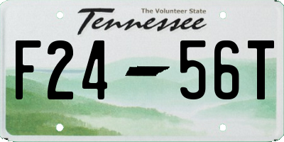 TN license plate F2456T