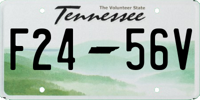 TN license plate F2456V