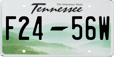 TN license plate F2456W