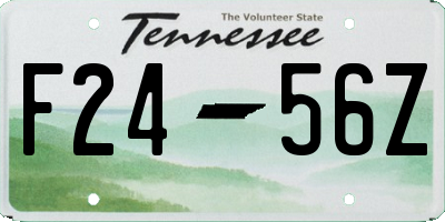 TN license plate F2456Z