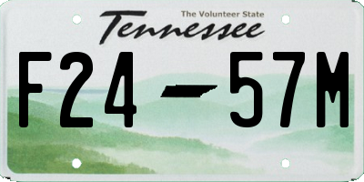 TN license plate F2457M