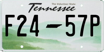 TN license plate F2457P
