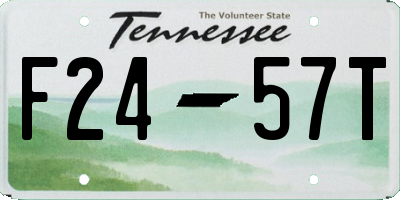 TN license plate F2457T
