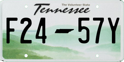 TN license plate F2457Y