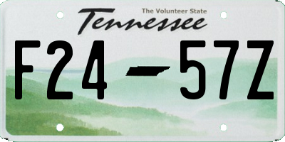 TN license plate F2457Z
