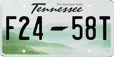 TN license plate F2458T