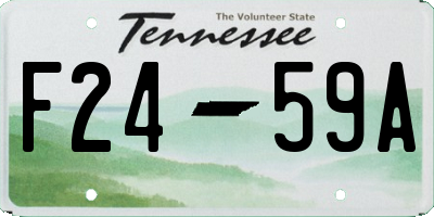 TN license plate F2459A