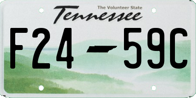 TN license plate F2459C