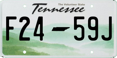 TN license plate F2459J