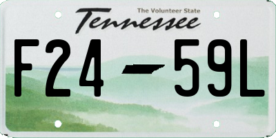 TN license plate F2459L
