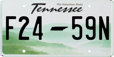 TN license plate F2459N