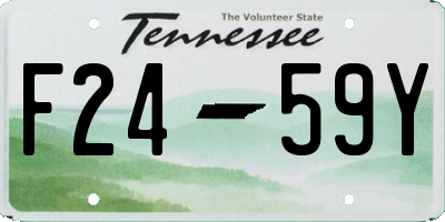TN license plate F2459Y