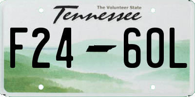TN license plate F2460L