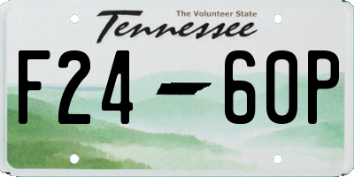 TN license plate F2460P