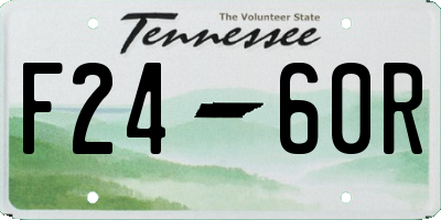 TN license plate F2460R