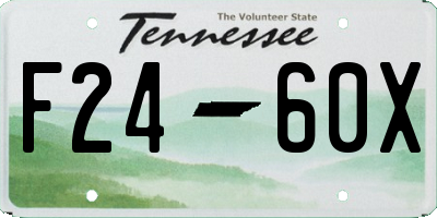TN license plate F2460X