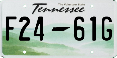 TN license plate F2461G