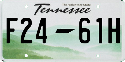 TN license plate F2461H